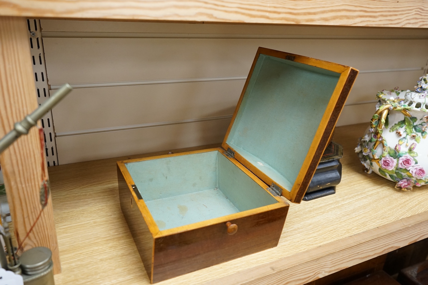 Three 19th century boxes, all with printed views of Brighton, tallest 13cm